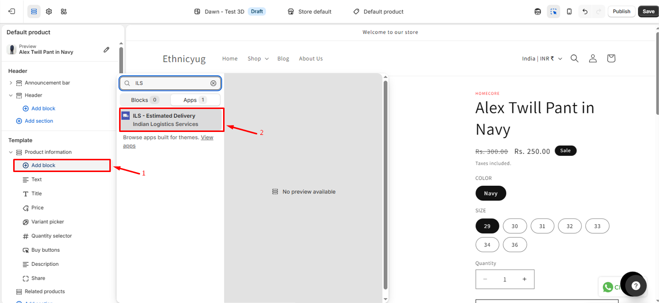 Adding EDD block in Theme Editor